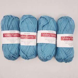 Valley Yarns Goshen Lake Blue 0012, 92 Yards 50 g. Cotton Modal Silk NWT
